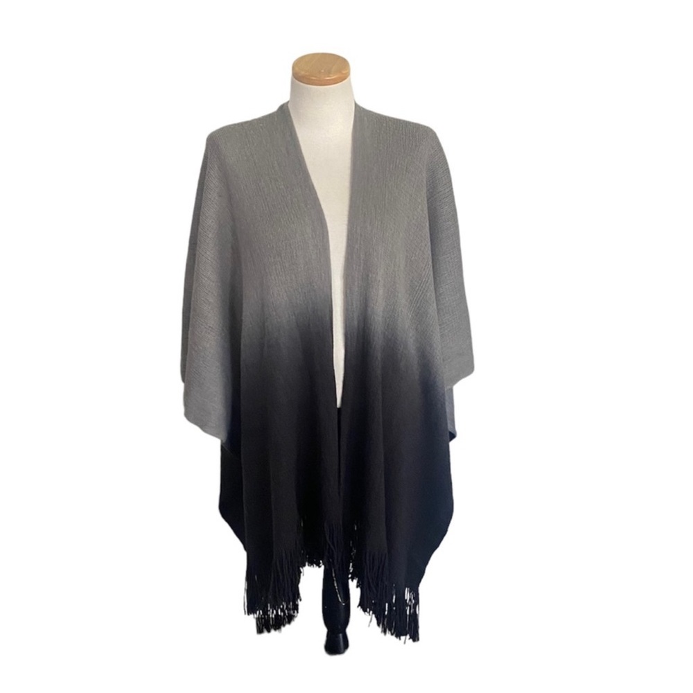 Just Jamie Knit Ombré Fringed Long Cardigan